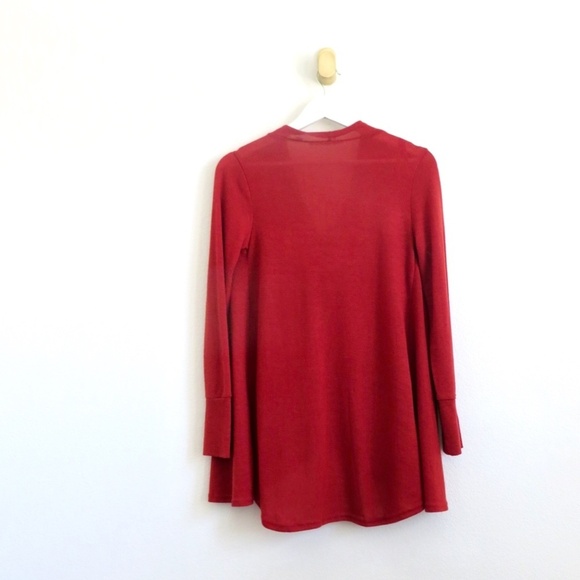 NEW! Soft Surroundings Cowl Neck Draped Sweater Zipper Shoulder Burnt Orange XS - Picture 3 of 7